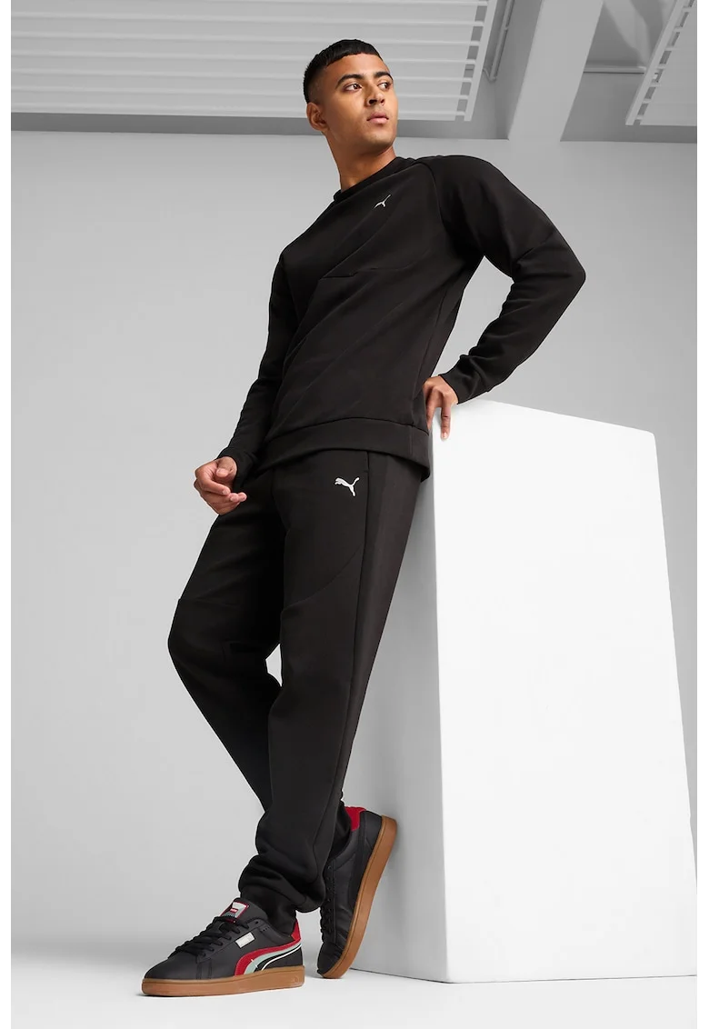 Pantaloni de trening cu talie elastica, Negru