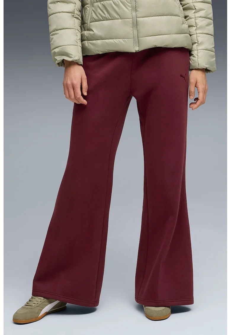 Pantaloni de trening evazati HER Comfort, Rosu inchis