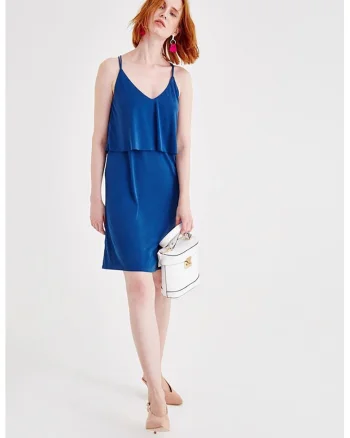 Rochie uni din amestec de modal, Albastru royal