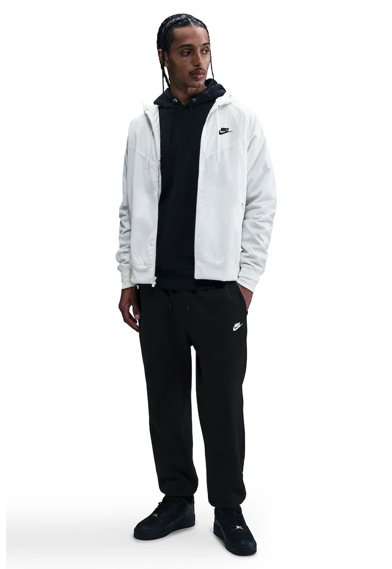 Pantaloni de trening cu logo si snur de ajustare, Negru