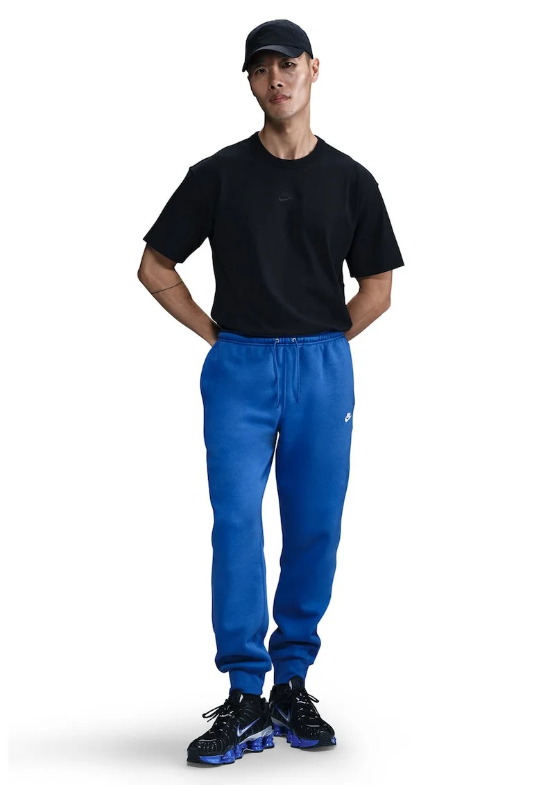 Pantaloni de trening cu logo si snur de ajustare, Gri carbune