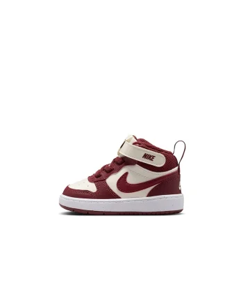 Pantofi sport cu garnituri din piele Court Borough, Visiniu/Alb fildes