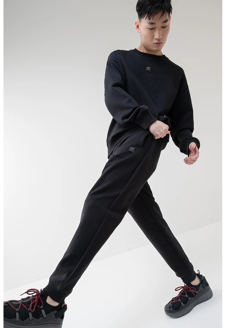 Pantaloni relaxed fit de trening Dimacs, Negru