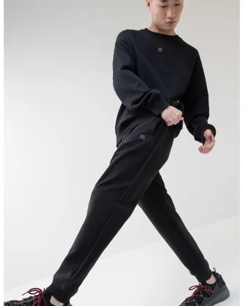 Pantaloni relaxed fit de trening Dimacs, Negru