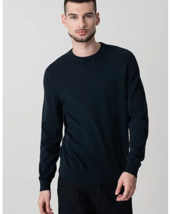 Bluza de trening cu detaliu logo Asac, Bleumarin