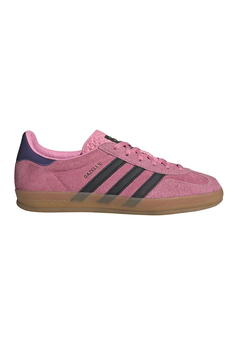 Pantofi sport din piele intoarsa Gazelle, Negru/Gri carbune/Roz