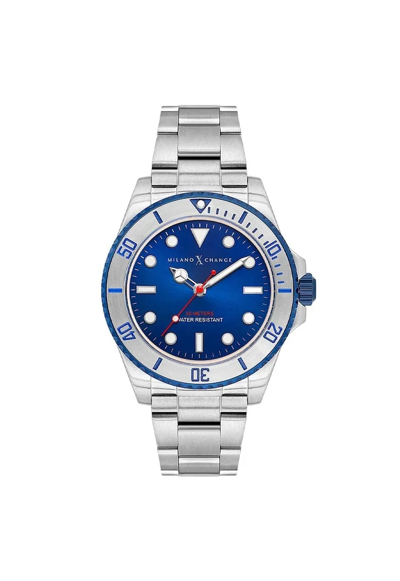 Ceas barbatesc  model MXG1117, 43mm, curea din otel, 5 ATM, albastru/argintiu