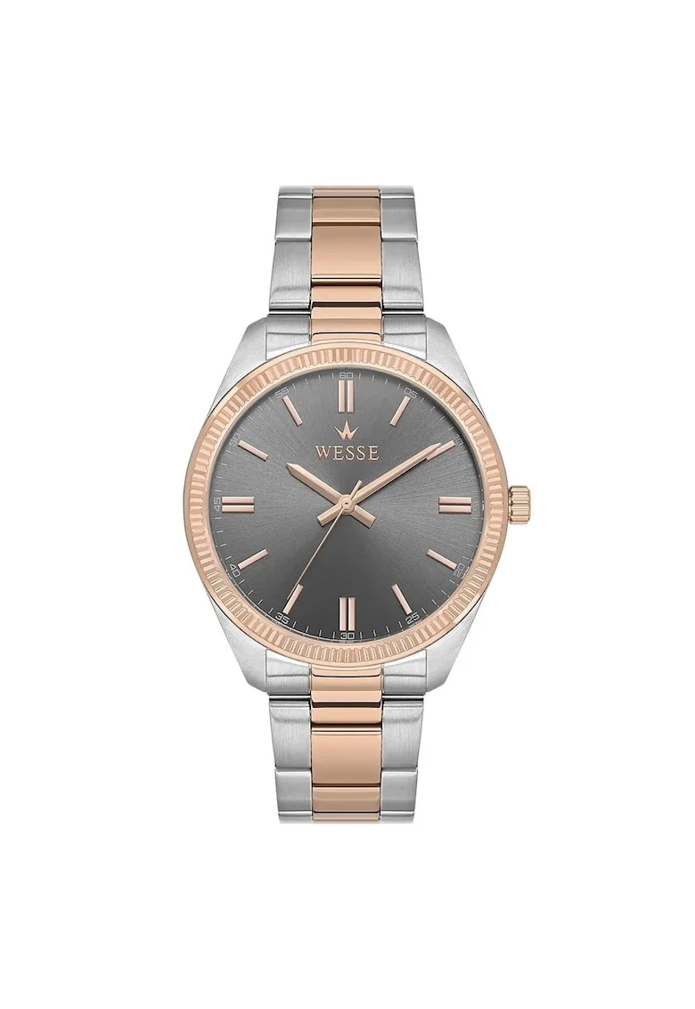 Ceas barbatesc  WWG210307 41mm, curea otel, auriu roz/argintiu, mecanism Quartz