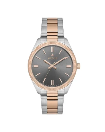 Ceas barbatesc  WWG210307 41mm, curea otel, auriu roz/argintiu, mecanism Quartz