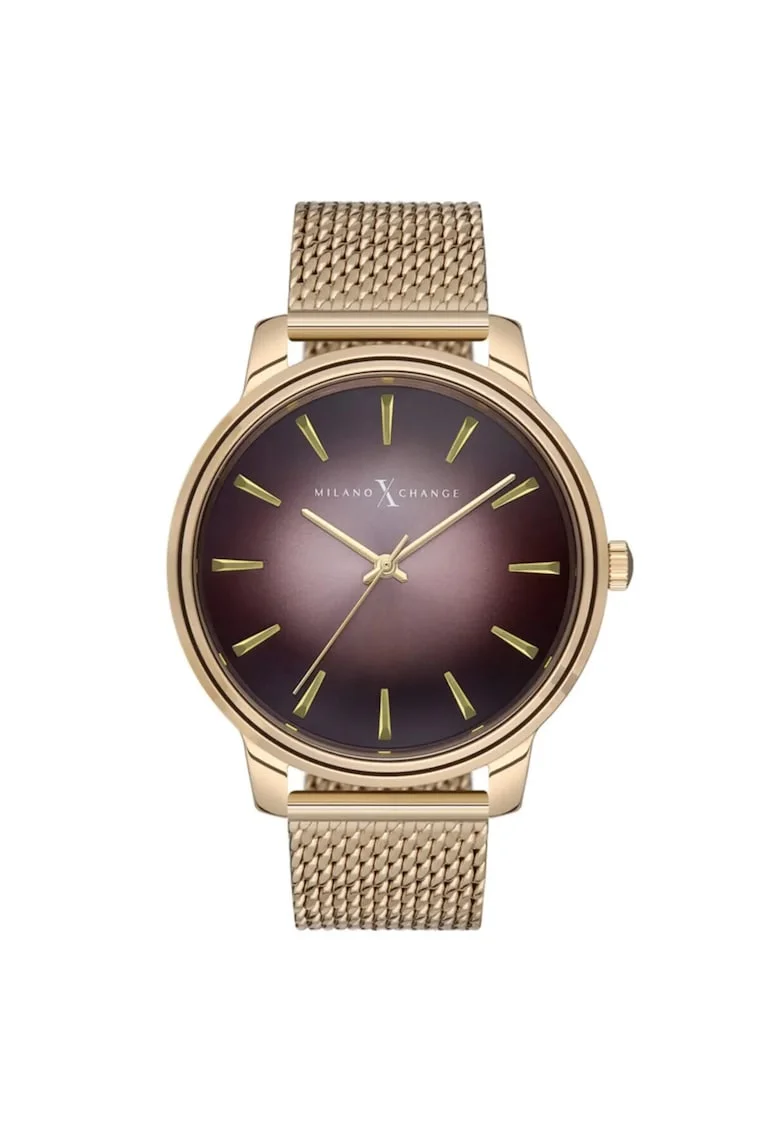 Ceas barbatesc  MEX3155, carcasa de 44 mm, curea din otel, 3 ATM