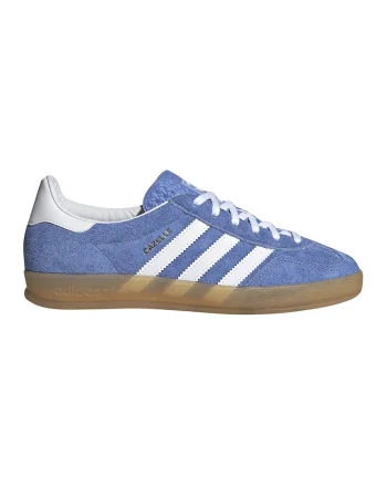 Pantofi sport din piele intoarsa cu logo contrastant Gazelle, Albastru lavanda/Alb optic