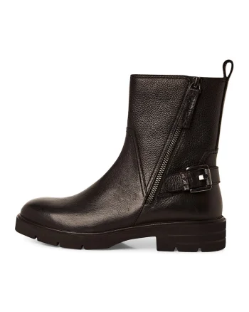 Ghete de piele cu fermoar, Negru