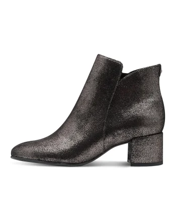 Botine de piele ecologica, Argintiu inchis