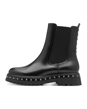 Ghete Chelsea de piele si piele ecologica, Negru