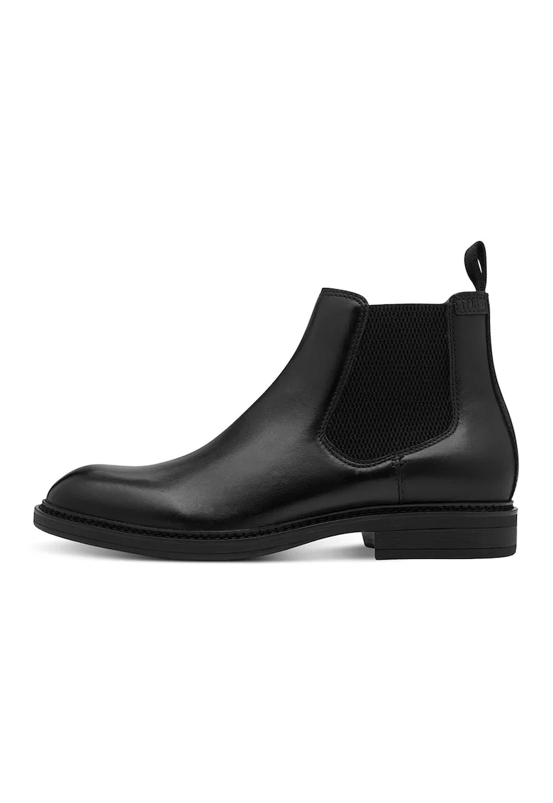 Ghete de piele cu segment elastic, Negru