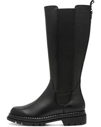Cizme masive cu fermoar, Negru