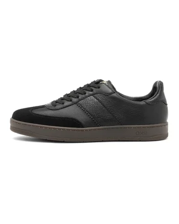 Pantofi sport din piele si piele intoarsa Nora, Negru