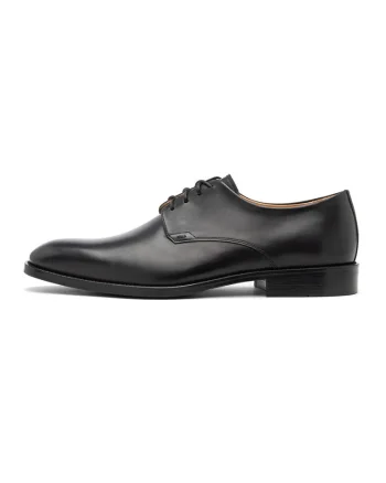 Pantofi din piele cu sireturi, Negru
