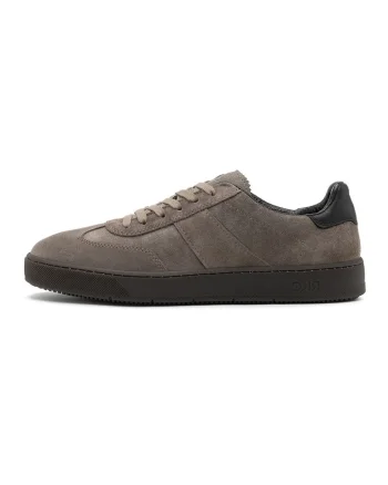 Pantofi sport din piele si piele intoarsa, Grej