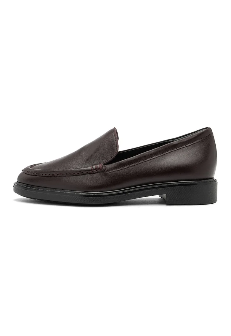 Pantofi loafer din piele, Rosu inchis