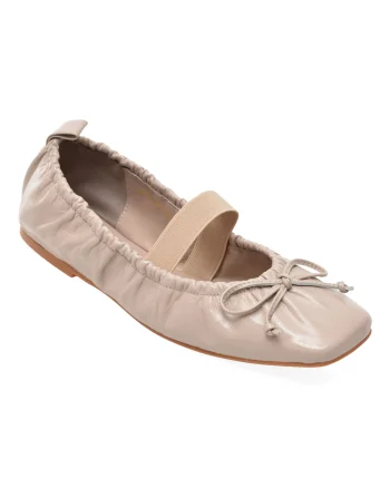 Balerini EPICA gri, 3F3765, din piele naturala lacuita