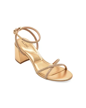 Sandale elegante ALDO aurii, 14344620, din piele ecologica