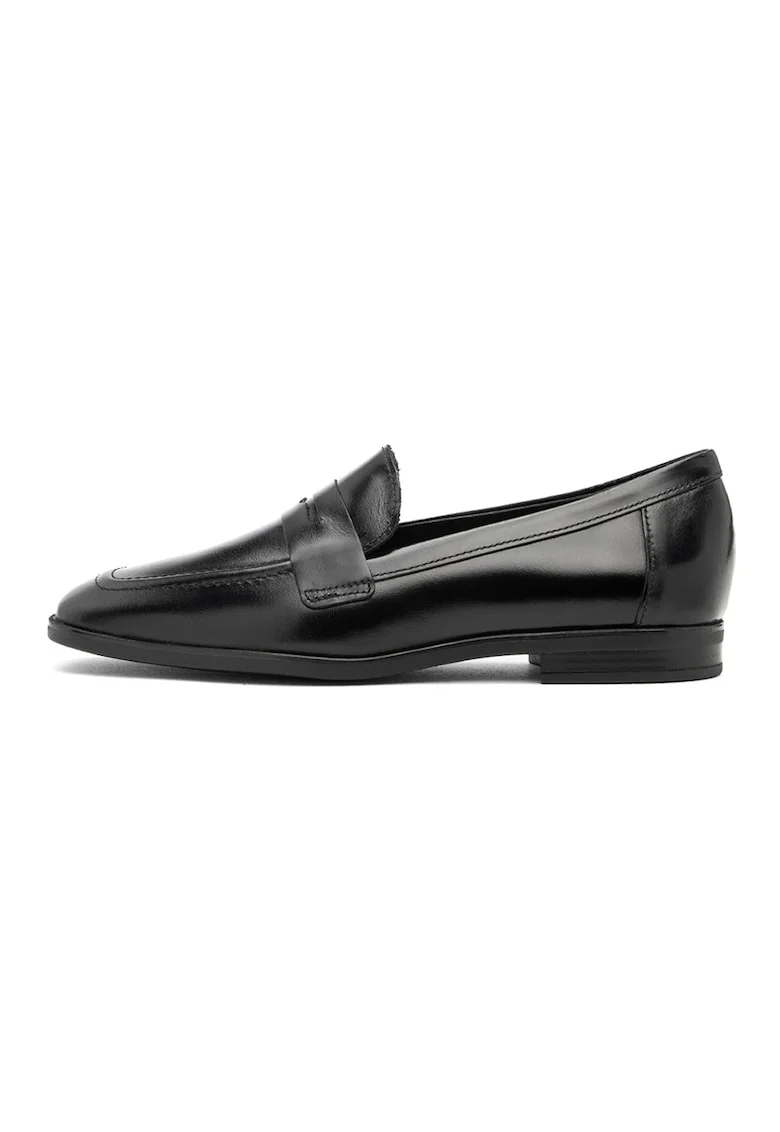 Pantofi loafer uni de piele intoarsa, Negru