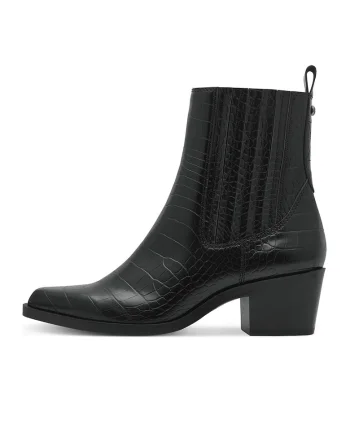 Botine din piele ecologica, Negru