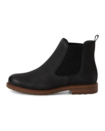 Ghete Chelsea de piele, Negru/Caramel