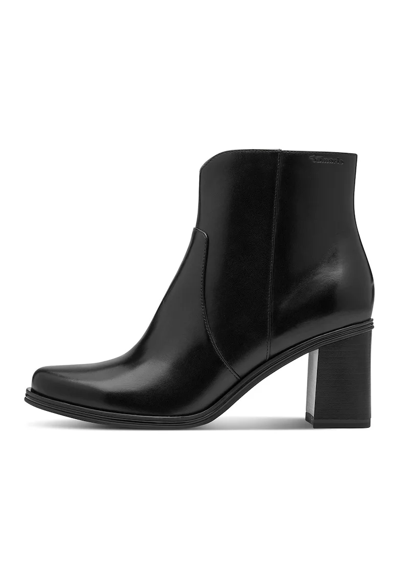 Botine de piele si piele ecologica, Negru