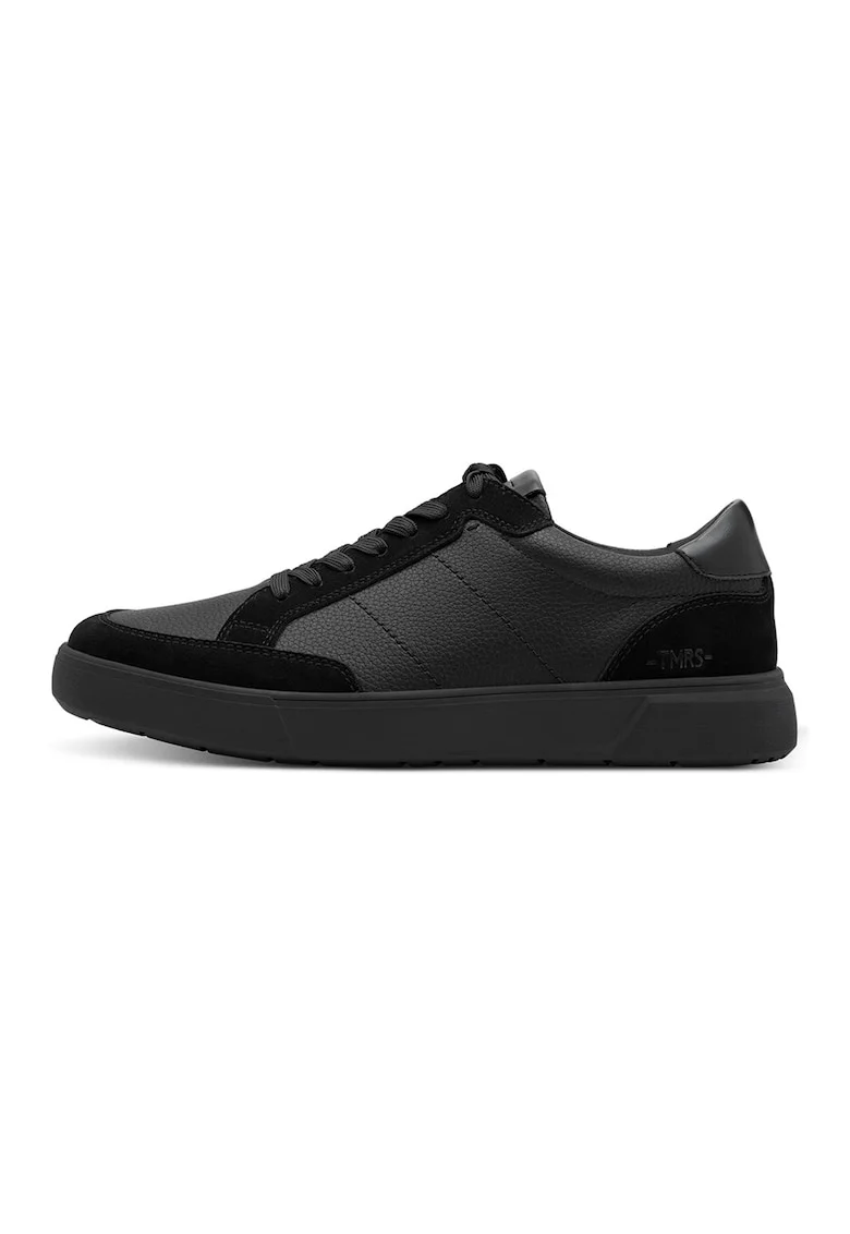 Pantofi sport de piele ecologica si piele intoarsa, Negru