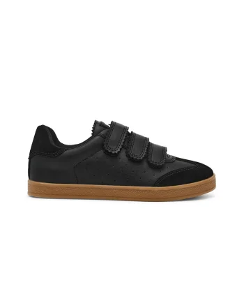 Pantofi sport de piele intoarsa si piele cu velcro Daybreak, Negru