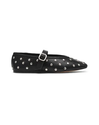 Balerini de piele Archer, Negru/Argintiu
