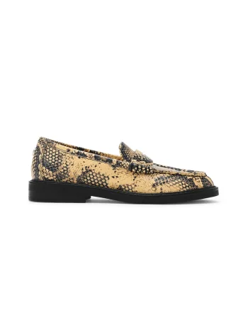 Pantofi loafer de piele Adison, Negru/Bej
