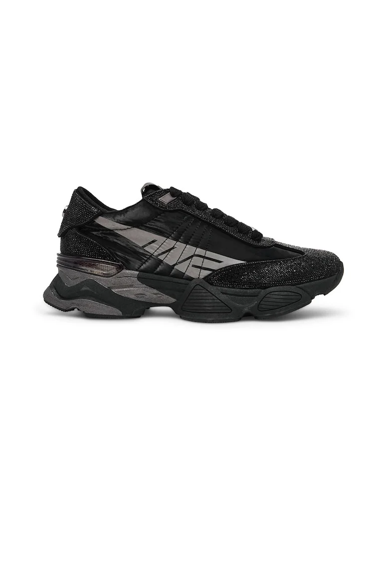 Pantofi sport din material textil Setback-R, Negru/Gri