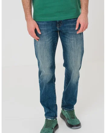 Blugi regular-fit cu talie medie Maine, Albastru inchis
