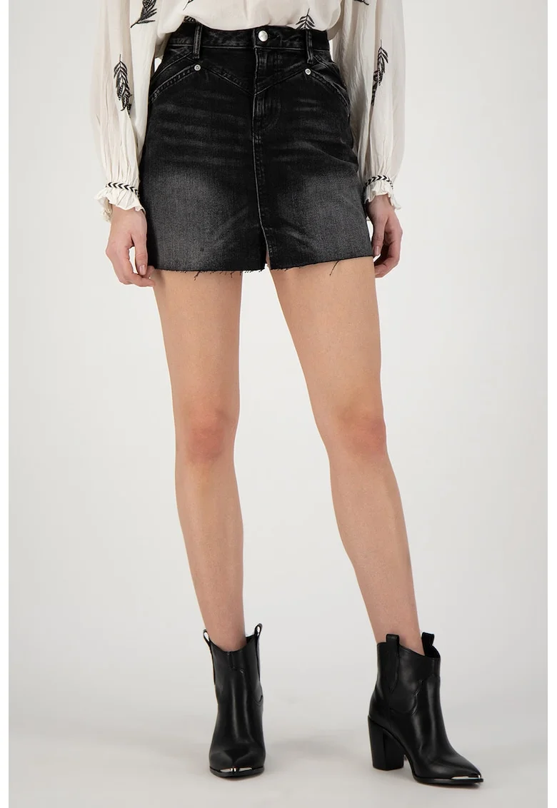 Fusta din denim Emerald, Negru