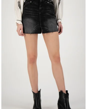 Fusta din denim Emerald, Negru