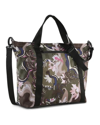 Geanta shopper AT ESS Concept, Albastru inchis/Kaki/Roz