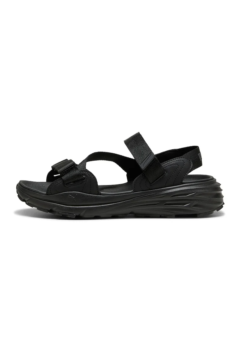 Sandale wedge cu velcro Hypnotic, Negru