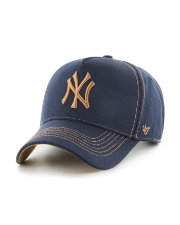 ’47, Sapca baseball de bumbac cu cusaturi contrastante NY Yankees, Auriu/Bleumarin