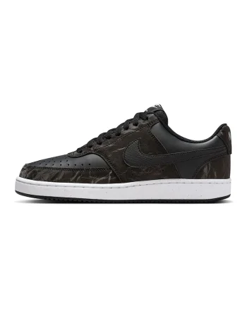Pantofi sport COURT VISION LO NN din piele ecologica, Negru/Negru stins/Gri inchis