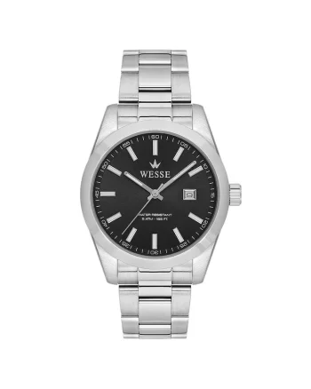 Ceas barbatesc  WWG209202, curea metalica, cadran negru, 5 ATM, 40 mm