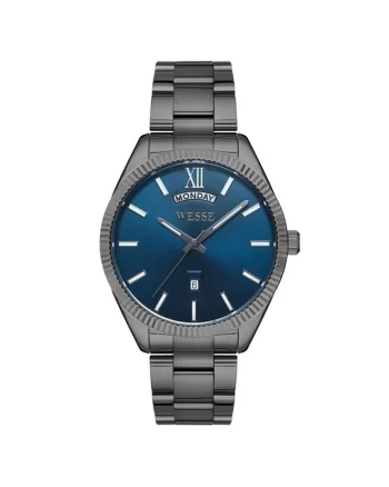Ceas barbatesc  WWG205504, 42 mm, curea din otel gri, rezistent la apa 5 ATM