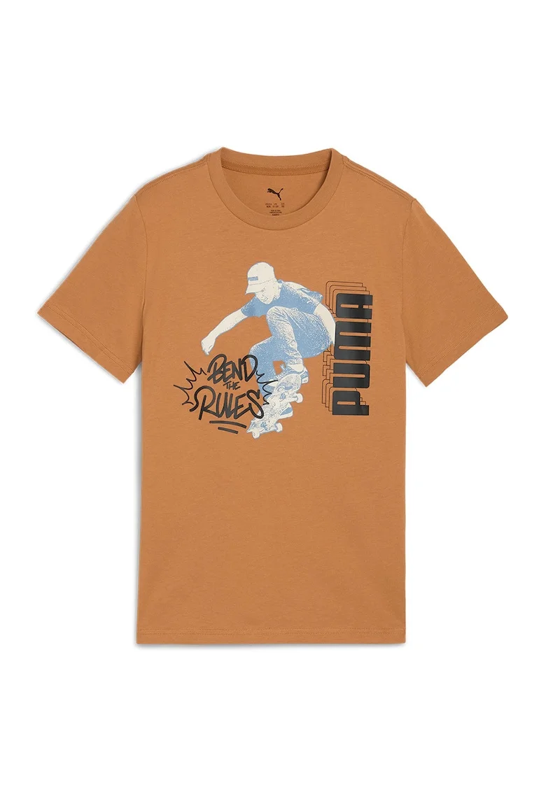 Tricou cu imprimeu logo Mid 90s, Maro camel