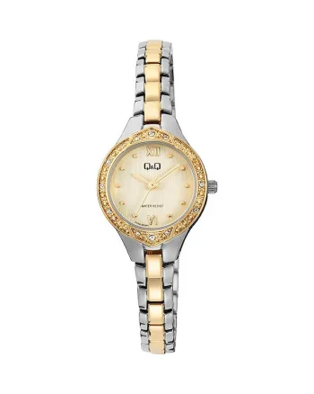 Ceas de dama  F14A-003PY, argintiu si auriu