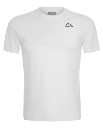 Tricou clasic slim-fit din bumbac pieptanat pentru barbati,  LOGO CAFERS SLIM, Alb