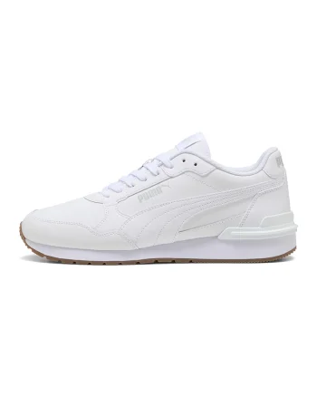 Pantofi sport ST Runner v4 de piele si piele ecologica, Alb