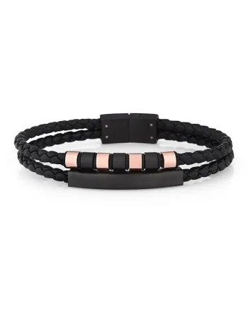 Bratara pentru barbati  din Piele ecologica, lungime 20 cm, JWQG3013
