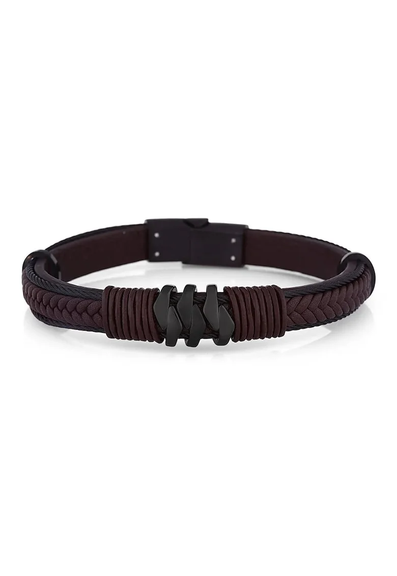 Bratara pentru barbati  din Piele ecologica, lungime 20 cm, JWQG3015
